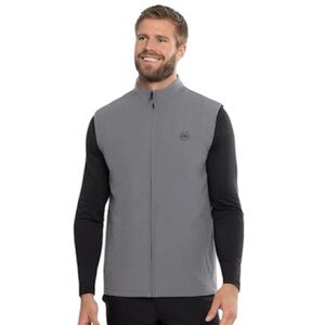 Travis Mathew Heater vest grey zip front pockets men’s size medium